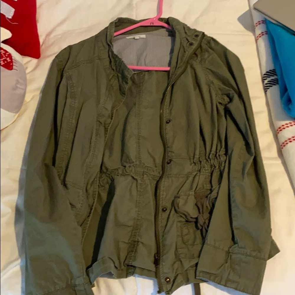 Oversized green jacket